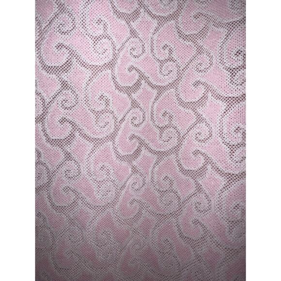 Vintage 70's Shirt Womens Small Pointed Disco Collar Burnout Polyester Button Up - Picture 8 of 9